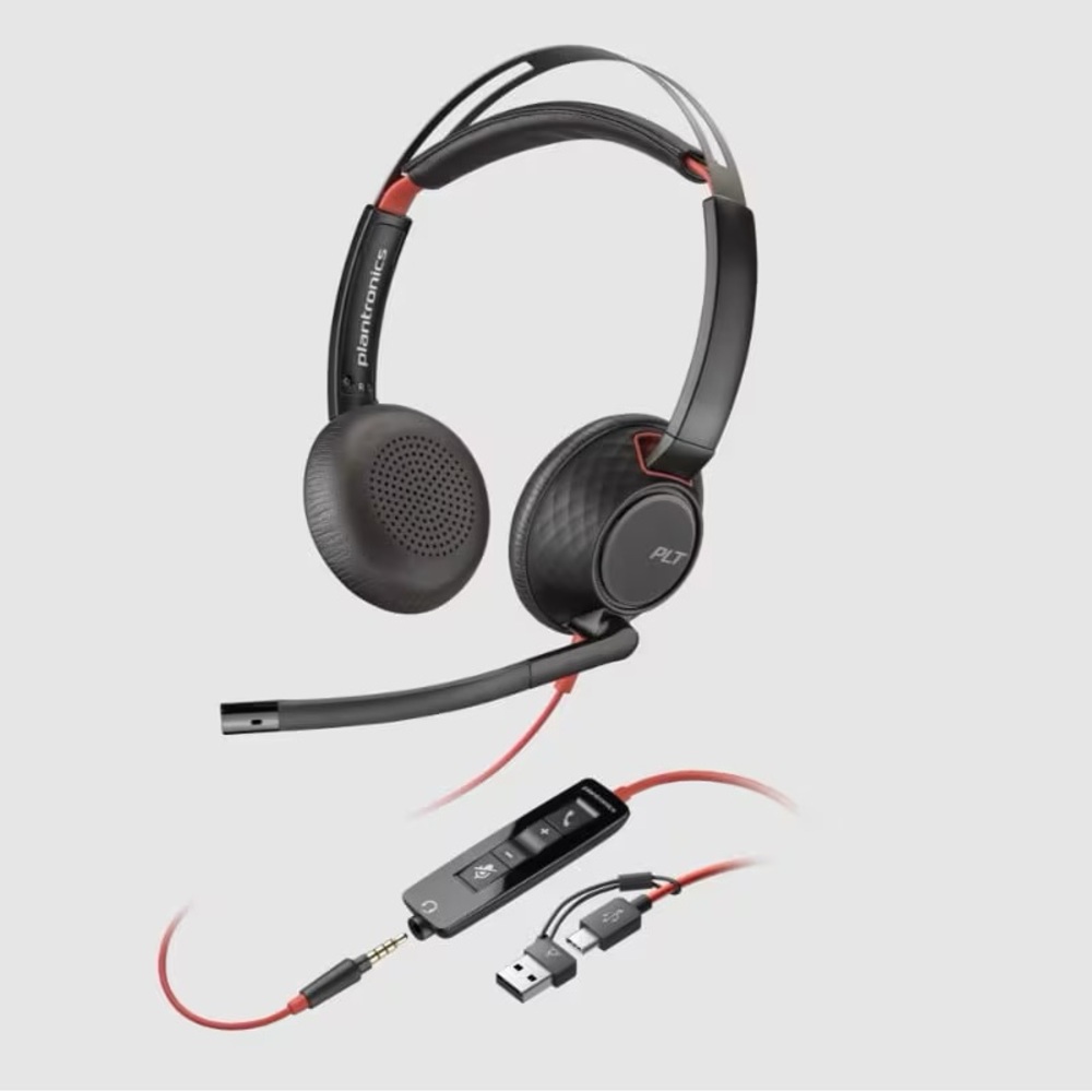NWT Blackwire 5200 Series Headphones w Mic - Brand New, High Quality - Headset